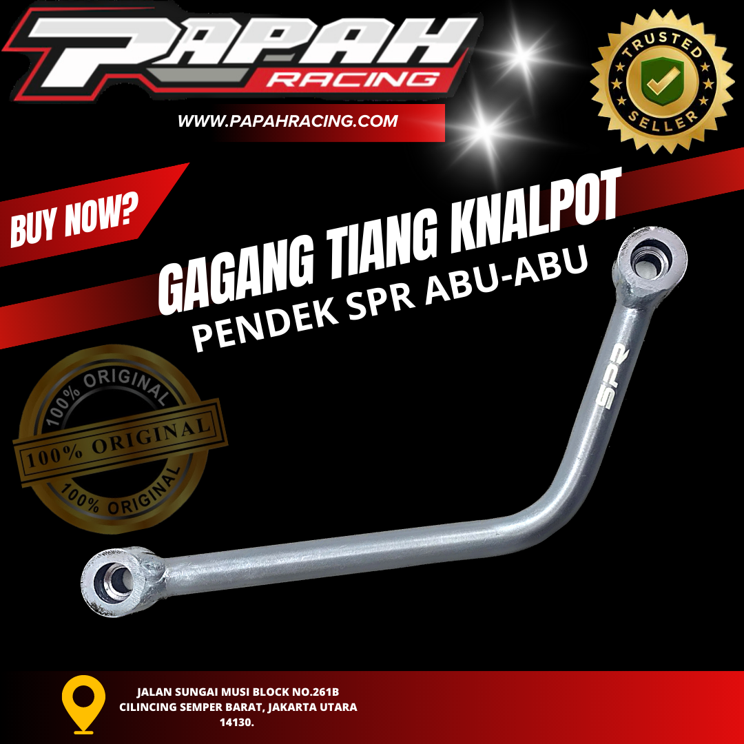 GAGANG TIANG KNALPOT PENDEK SPR ABU ABU